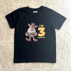 3T Black Boba Tshirt, “I’m 3 Years Old”